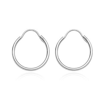 Okrúhle náušnice zo striebra 925 - hladký, lesklý povrch, 20 mm
