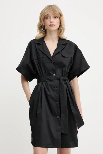Šaty Liu Jo čierna farba, mini, áčkový strih, VA5074.TS330