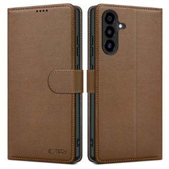 Tech-Protect Wallet knižkové puzdro na Samsung Galaxy A56 5G, hnedé
