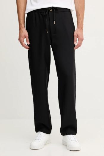 Nohavice Versace Jeans Couture čierna farba, rovný strih, 79GAA100 N0136
