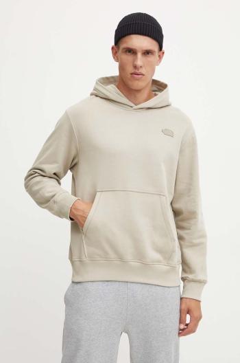 Bavlnená mikina The North Face Natural Dye Hoodie pánska, béžová farba, s kapucňou, s potlačou, NF0A89CV9OX1