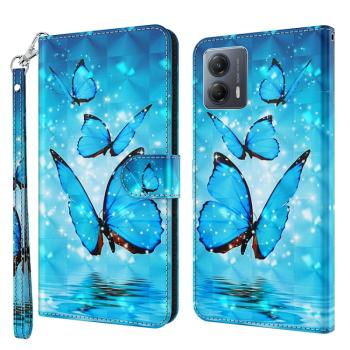ART Peňaženkový kryt pre Motorola Moto G54 5G / G54 5G Power Edition BLUE BUTTERFLIES