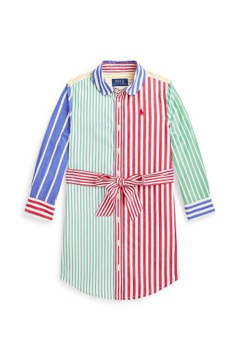 Dievčenské bavlnené šaty Polo Ralph Lauren viac farieb, mini, rovný strih, 312957447001