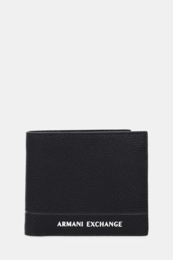Kožená peňaženka Armani Exchange čierna farba, XM000167 AF17217