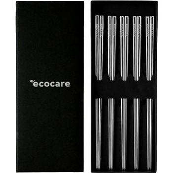 ECOCARE Kovové Sushi paličky Box Silver 10 ks (0750122452156)