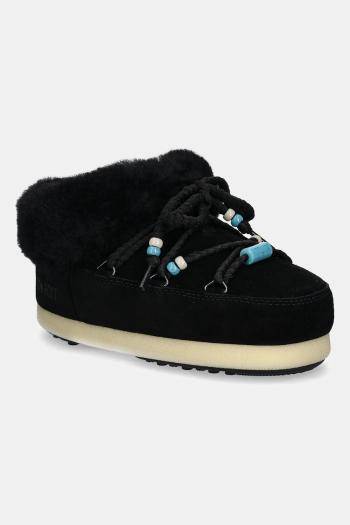 Semišové papuče Moon Boot MB EVX MULE SUEDE BEADS čierna farba, 80D1470040 NN13