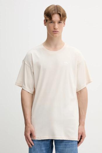 Bavlnené tričko adidas Originals Essentials pánske, béžová farba, jednofarebné, JV5943