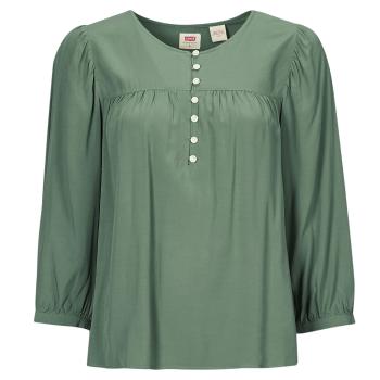 Levis  HALSEY 3/4 SLV BLOUSE  Košele a blúzky Zelená