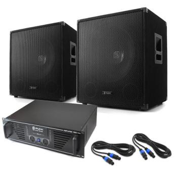 Skytec DJ PA set "Lewis 1600 Bass Hurricane", 45 cm 1600 W