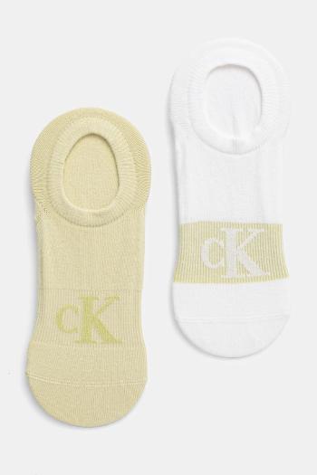 Ponožky Calvin Klein Jeans 2-pak pánske, zelená farba, 701231389