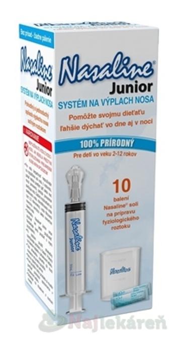 Nasaline Junior Systém na výplach nosa striekačka + odmerka + 10 vreciek soli + cestovné puzdro 1 set