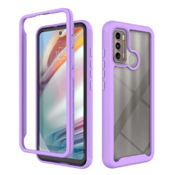 DUAL-HALF Obojstranný kryt pre Motorola Moto G60 fialový