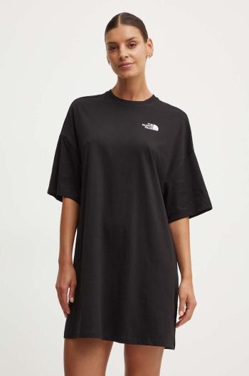 Šaty The North Face W S/S Essential Oversize Tee Dress čierna farba, mini, oversize, NF0A87NFJK31