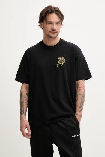 Bavlnené tričko Guess Jeans pánske, čierna farba, jednofarebné, M5GI56 K8FQ4