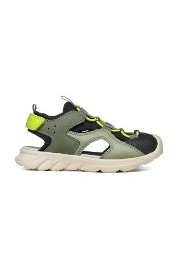 Detské sandále Geox SANDAL AIRADYUM zelená farba