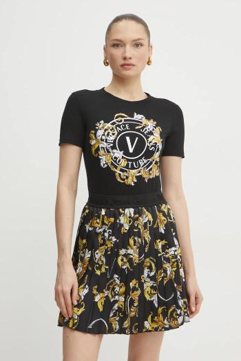 Tričko Versace Jeans Couture dámske, čierna farba, 78HAHC01 CJ02C