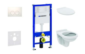 GEBERIT - Duofix Set predstenovej inštalácie, klozet Alpha s doskou, tlačidlo Delta21, alpská biela 458.103.00.1 NR1