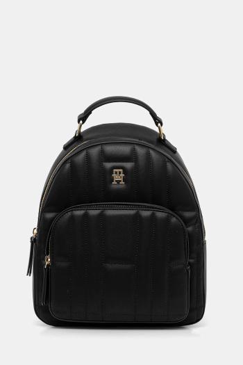 Ruksak Tommy Hilfiger dámsky, čierna farba, malý, jednofarebný, AW0AW17472