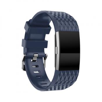 BStrap Silicone Diamond (Small) remienok na Fitbit Charge 2, dark blue (SFI002C19)