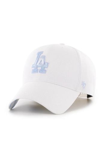 Bavlnená šiltovka 47 brand MLB LA Dodgers biela farba, s nášivkou, B-ITCMP12CTP-WH
