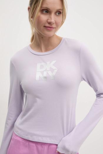 Tričko s dlhým rukávom Dkny dámsky, fialová farba, DP5T1113