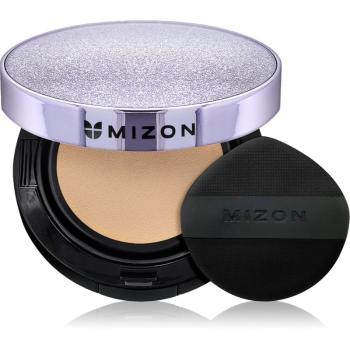 Mizon Vegan Collagen Cushion SPF38 PA++ dlhotrvajúci make-up v hubke s vysokou UV ochranou odtieň #21 Light Beige 2x15 g