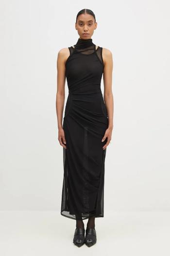 Šaty Coperni Mesh Dress čierna farba, maxi, priliehavá, COPR107557