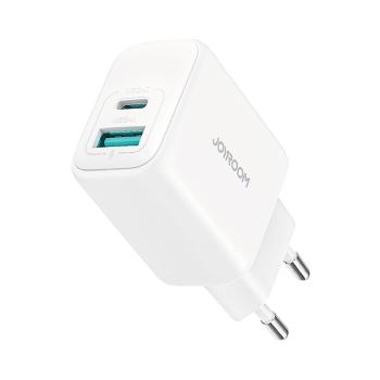 JOYROOM JR-TCF21 Sieťová nabíjačka USB-C / USB-A biela