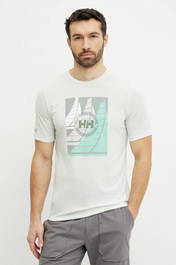 Športové tričko Helly Hansen Race Graphic zelená farba, s potlačou, 34419