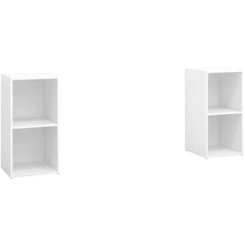 SHUMEE 2 ks biela, vysoký lesk, 72 × 35 × 36,5 cm (3079904)