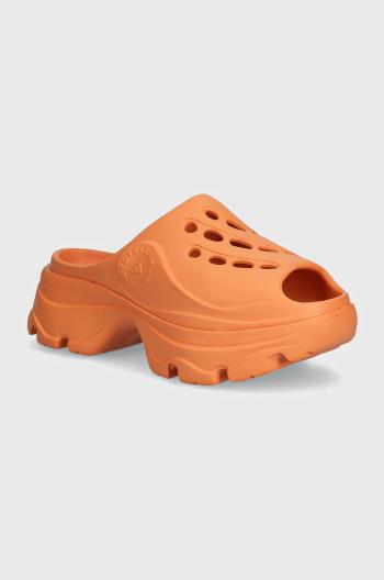 Šľapky adidas by Stella McCartney Clog dámske, oranžová farba, na platforme, IE8764