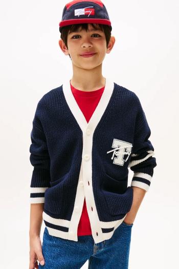 Kardigán Tommy Hilfiger tmavomodrá farba, KB0KB09757