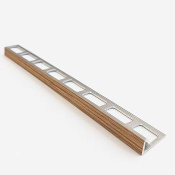 Lišta ukončovacia "L" Havos drevodekor, hliník dĺžka 250 cm, výška hrany 10 mm, ALDU10250