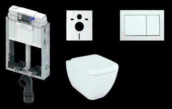 Cenovo zvýhodnený závesný WC set TECE na zamurovanie + WC Vitra Vitra Shift KMPLSHIFTT