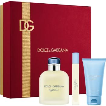 Dolce&Gabbana Light Blue Pour Homme EDT Trio Gift Set darčeková sada pre mužov