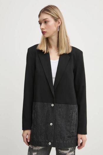 Sako Karl Lagerfeld Jeans čierna farba, jednoradové, jednofarebné, A1W14021