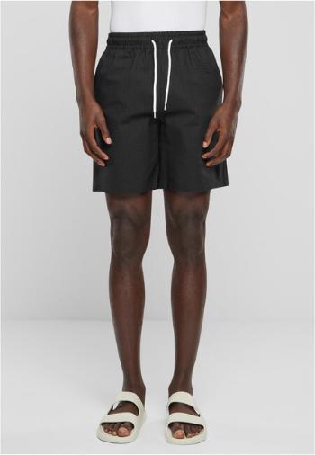 Urban Classics Basic Seersucker Shorts black - M