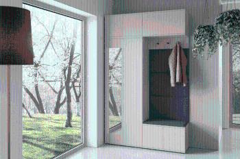 ArtPK Predsieň BIANCO 1 | cashmere so zrkadlom Farba: Trinity 15