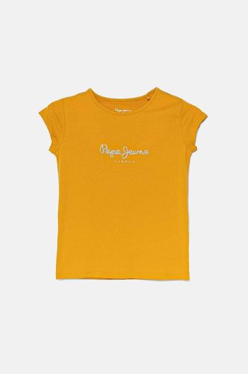 Detské tričko Pepe Jeans oranžová farba