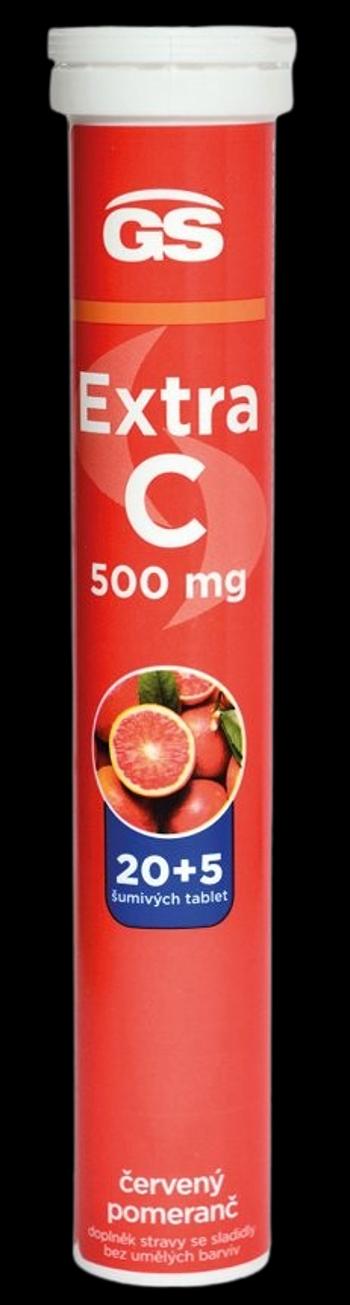 GS Extra C 500 červený pomaranč 20+5 šumivých tabliet