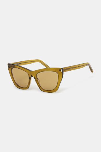Slnečné okuliare Saint Laurent dámske, hnedá farba, SL 214 KATE