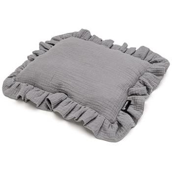 T-tomi Mušelínový vankúšik s volánikom Grey (8595695404636)