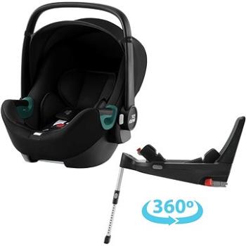 Britax Römer Baby-Safe 3 i-Size so základňou Flex Base 5Z Bundle Space Black (4000984815344)