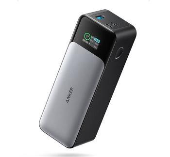 Anker Powerbank GaNPrime USB-C Input/Output, USB-A+USB-C Output 24000mAh, 140W, fekete (A1289011)