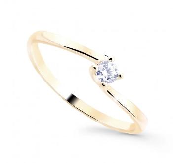 Cutie Jewellery Nežný trblietavý prsteň zo žltého zlata Z8013-10-X-1 51 mm