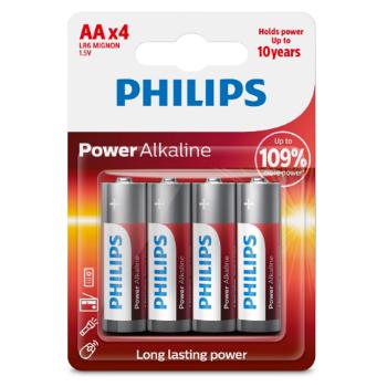 Philips Baterie AA 1,5 V Power Alkaline, 4 ks
