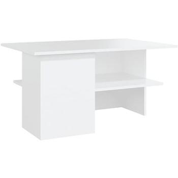 SHUMEE Konferenčný stolík biely 90 × 60 × 46,5 cm drevotrieska, 806849