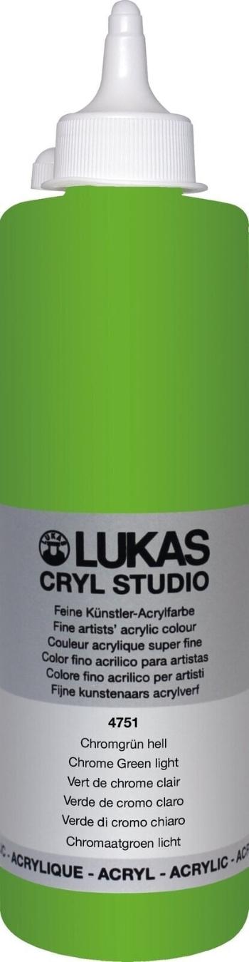 Lukas Cryl Studio Plastic Bottle Akrylová farba Chrome Green Light 500 ml 1 ks
