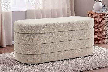 LuxD Dizajnová lavica Faustino 113 cm taupe