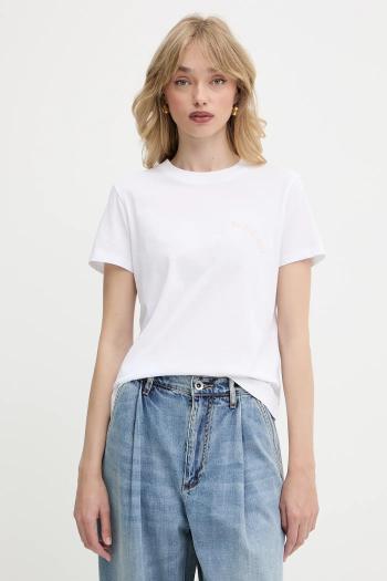 Bavlnené tričko Armani Exchange dámske, biela farba, XW000543 AF10359